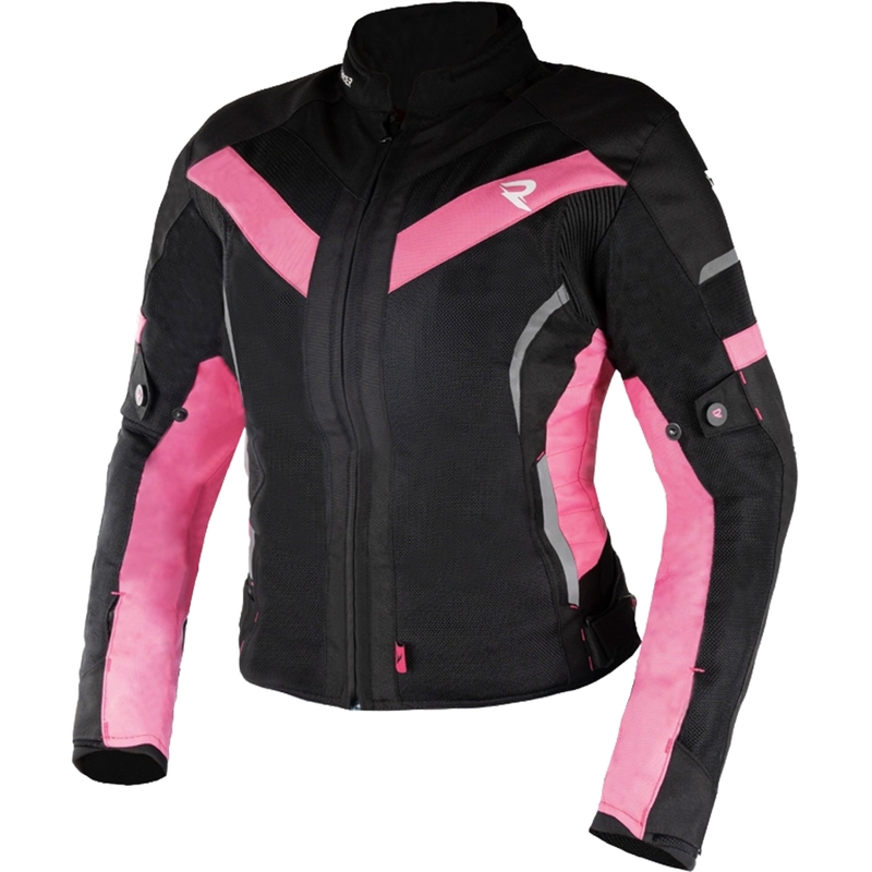Damen Motorradjacke Street Racer Betty II Air schwarz-pink