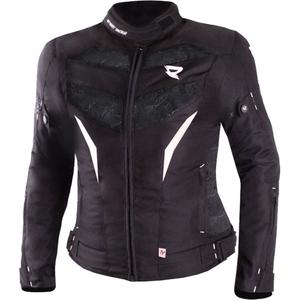 Damen-Motorradjacke Street Racer Rose schwarz-weiß