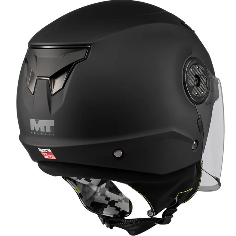 Kinder-Motorradhelm MT Lite Pure A1, offen, mattschwarz