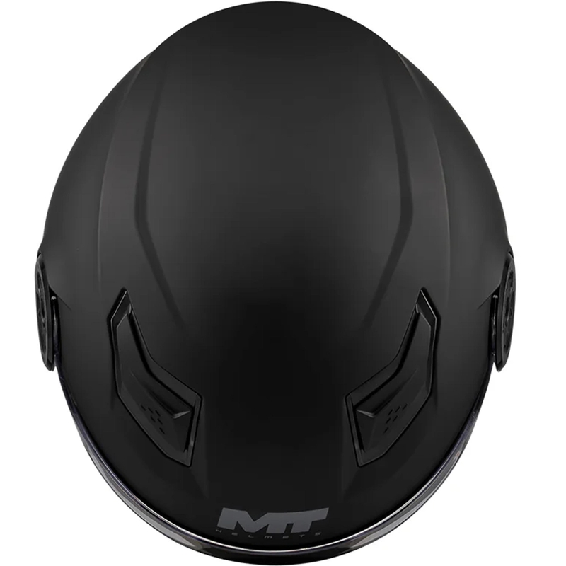 Kinder-Motorradhelm MT Lite Pure A1, offen, mattschwarz