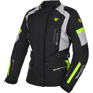 Damen-Motorradjacke RSA EXO 2 schwarz-grau-fluo gelb