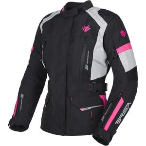 RSA EXO 2 Damen Motorradjacke schwarz-grau-pink