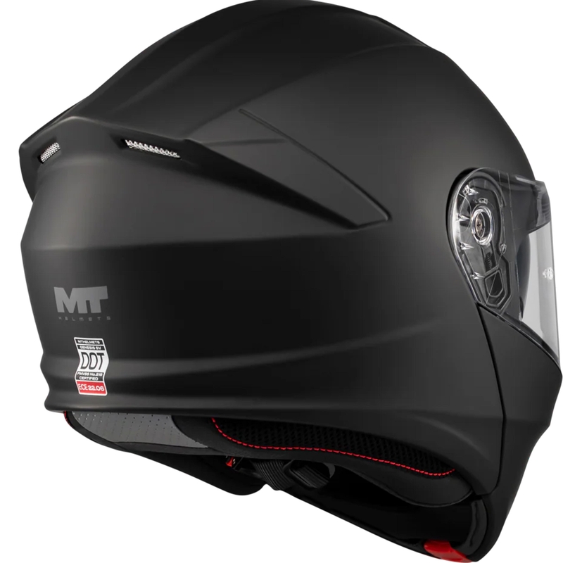 Klappbarer Motorradhelm MT Genesis SV Pure A1, matt schwarz