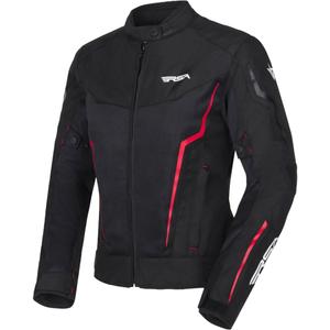 RSA Bolt Motorradjacke für Frauen in Schwarz, Weiß und Rot