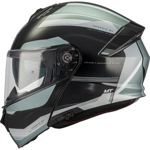 Klappbarer Motorradhelm MT Genesis SV Raccoon B12 schwarz-grau