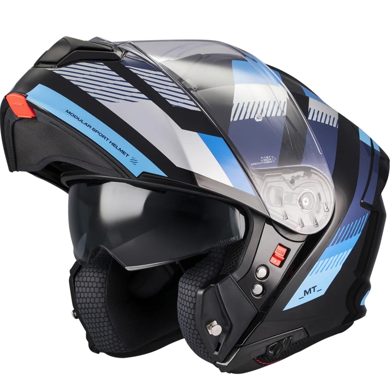 Klappbarer Motorradhelm MT Genesis SV Stroke B7 schwarz-blau