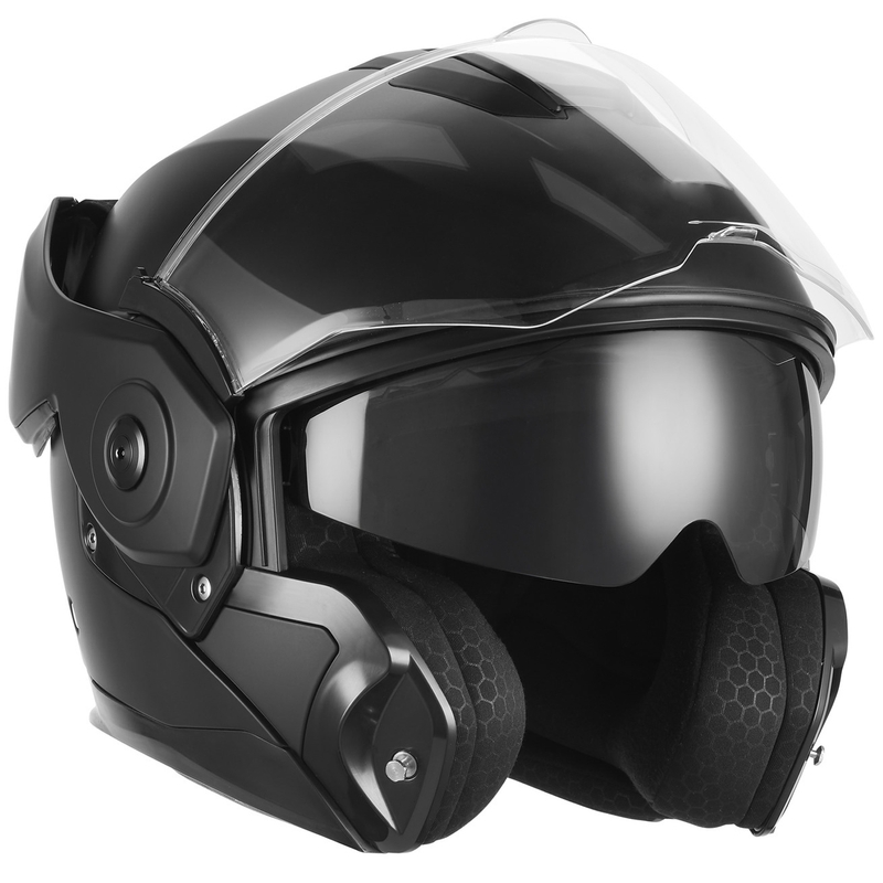 NOX PREMIUM Spinner Klapphelm für Motorräder, mattschwarz