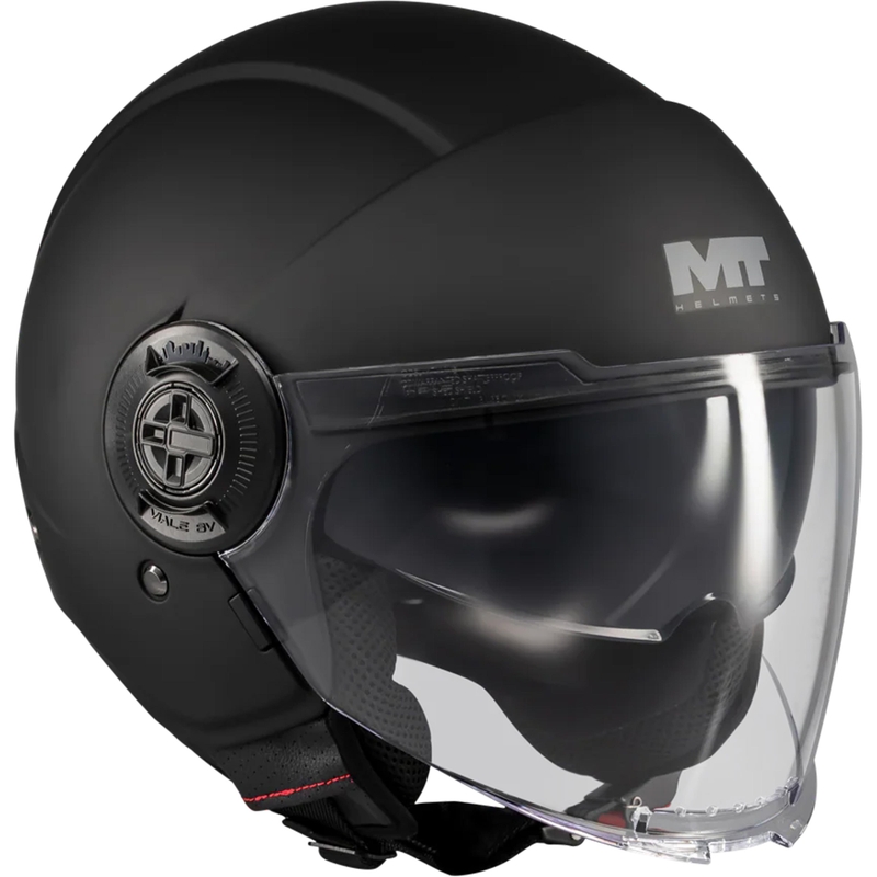 Offener Motorradhelm MT Viale SV S Pure A1 matt schwarz