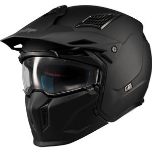 Modularer Motorradhelm MT Streetfighter SV S Pure A1 matt schwarz