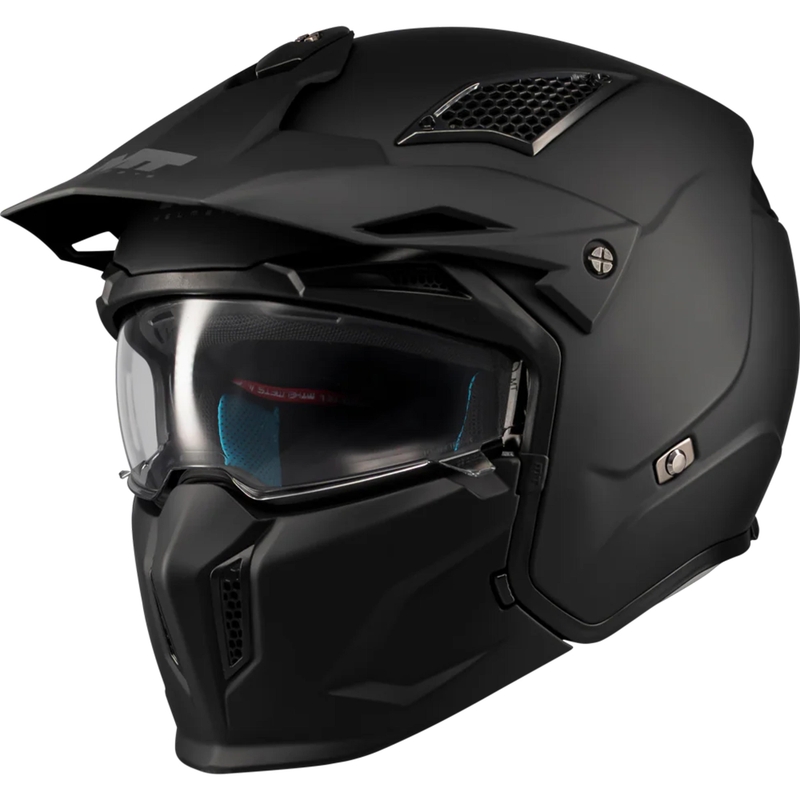 Modularer Motorradhelm MT Streetfighter SV S Pure A1 matt schwarz