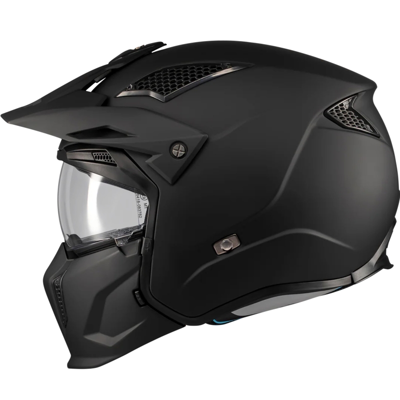 Modularer Motorradhelm MT Streetfighter SV S Pure A1 matt schwarz