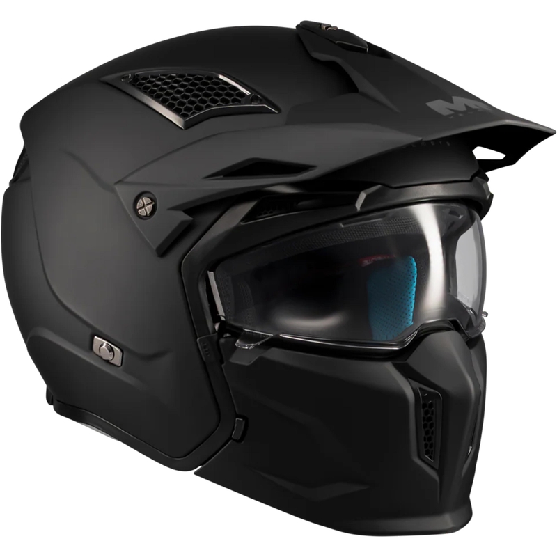 Modularer Motorradhelm MT Streetfighter SV S Pure A1 matt schwarz