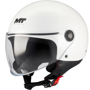 Offener Motorradhelm MT Street S Pure A0 weiß