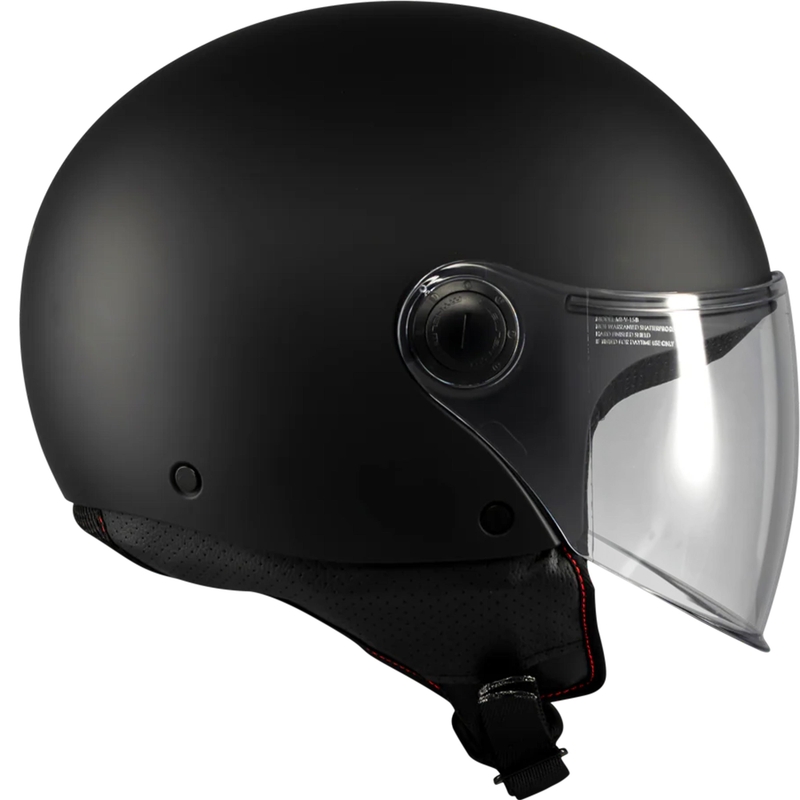 Offener Motorradhelm MT Street S Pure A1, mattschwarz
