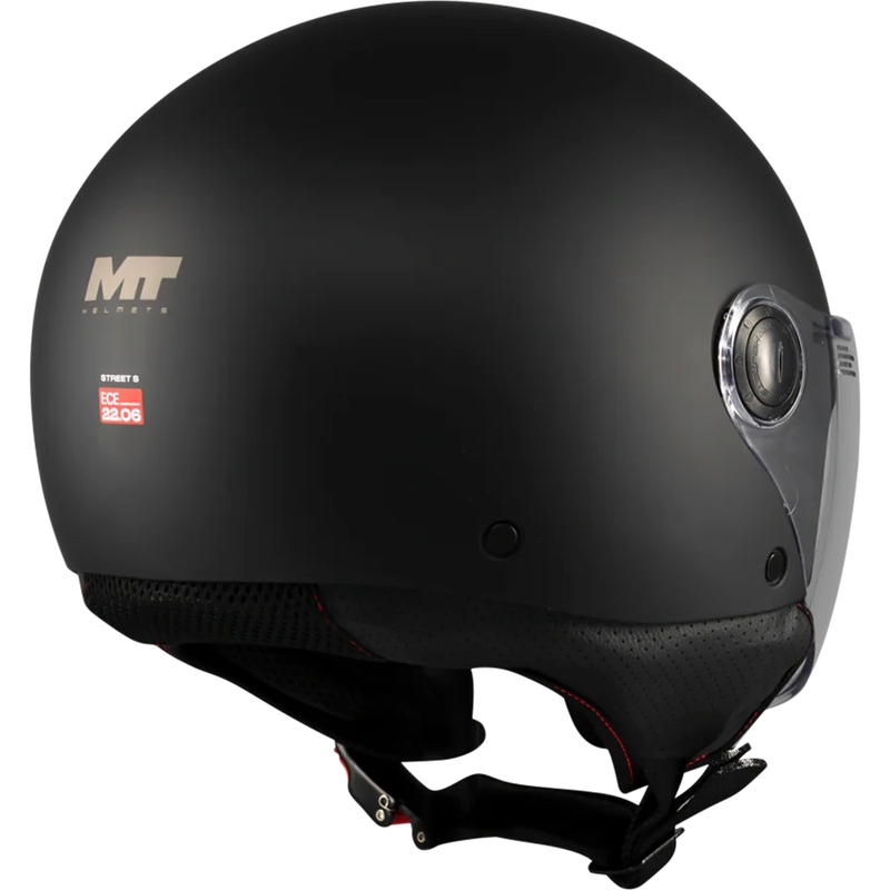 Offener Motorradhelm MT Street S Pure A1, mattschwarz