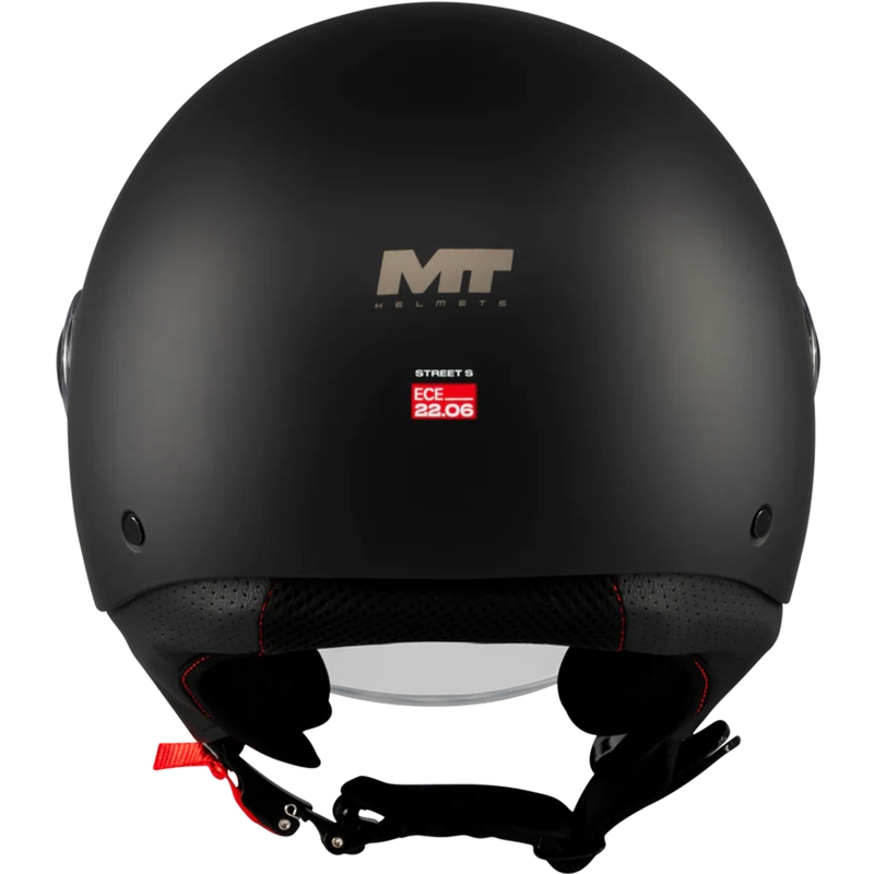 Offener Motorradhelm MT Street S Pure A1, mattschwarz
