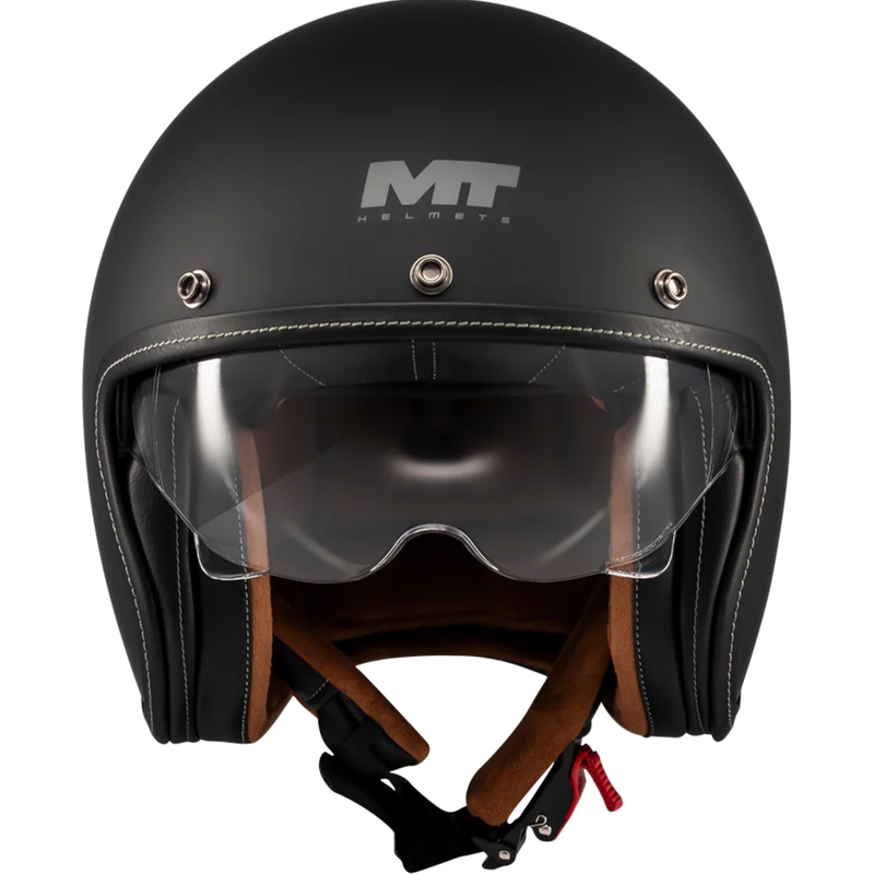 Offener Motorradhelm MT Lemans 2 SV S Pure A1 matt schwarz