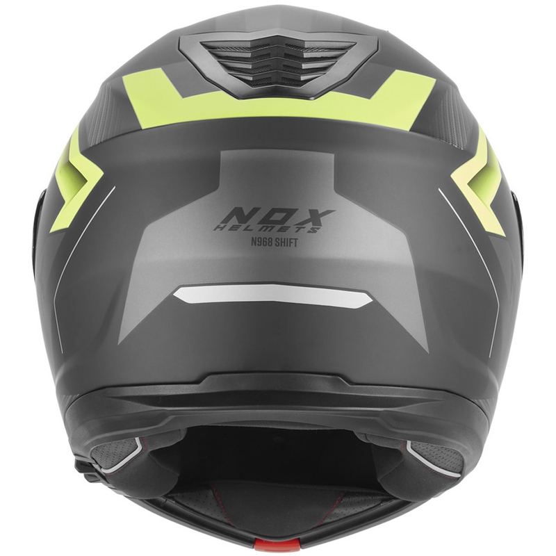 Klappbarer Motorradhelm NOX N968 Shift, matt schwarz-fluoreszierend gelb