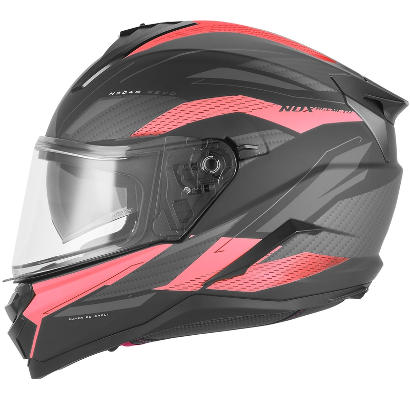 Integralhelm NOX N304-S REVO matt schwarz-rot