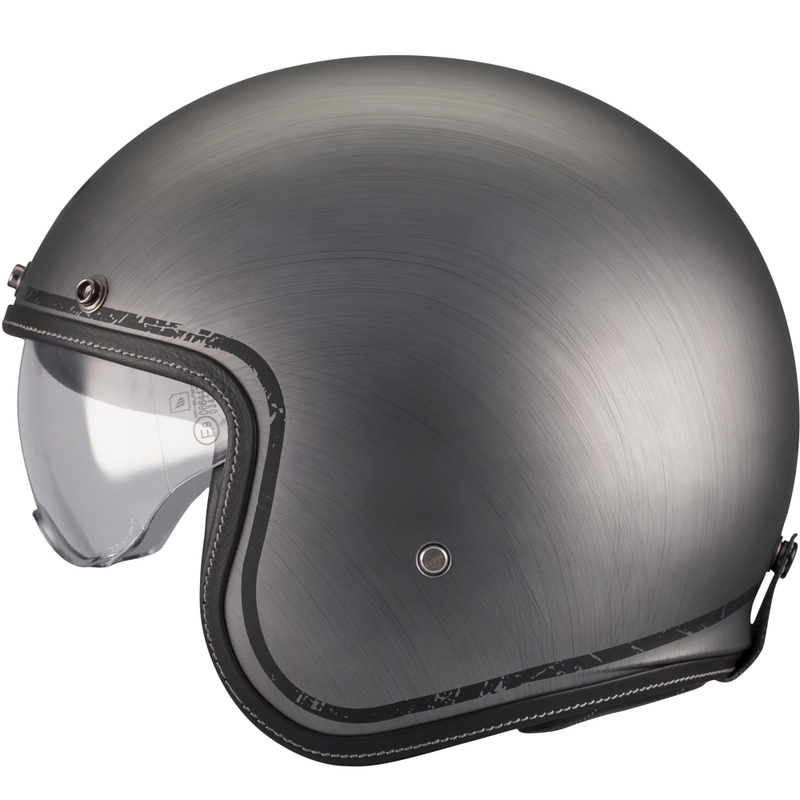 Offener Motorradhelm MT Lemans 2 SV S Brushed A2 mattgrau