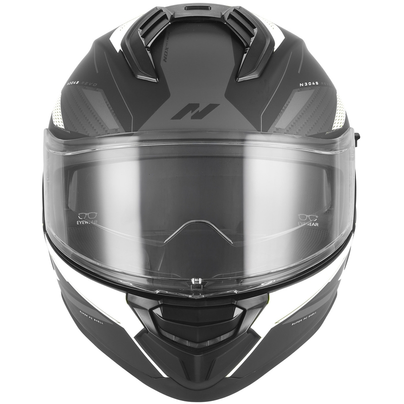 Integralhelm NOX N304-S REVO matt schwarz-weiß
