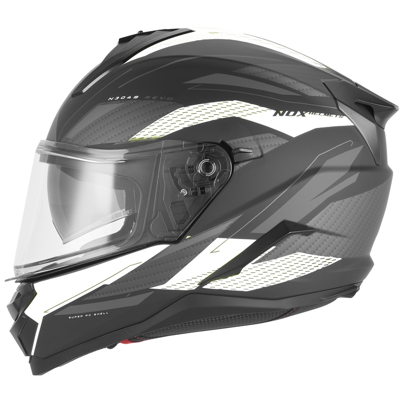 Integralhelm NOX N304-S REVO matt schwarz-weiß