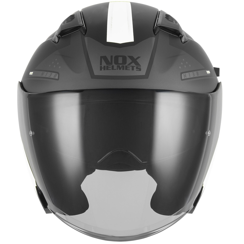 Offener Motorradhelm NOX N130 EKTO matt schwarz-weiß