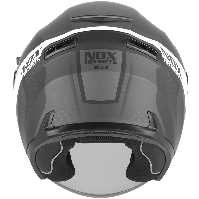 Offener Motorradhelm NOX N130 EKTO matt schwarz-weiß
