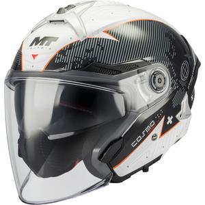 Offener Motorradhelm MT Cosmo SV Layout A1 schwarz-grau