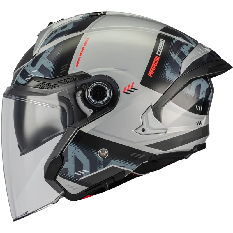 Offener Motorradhelm MT Cosmo SV Arrow C2 grau-schwarz