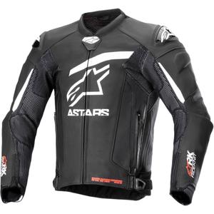 Alpinestars GP Plus R 4 Rideknit Motorrad-Lederjacke schwarz-weiß