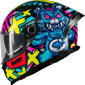 Integralhelm Motorrad MT Braker SV Crazy Teddy mehrfarbig