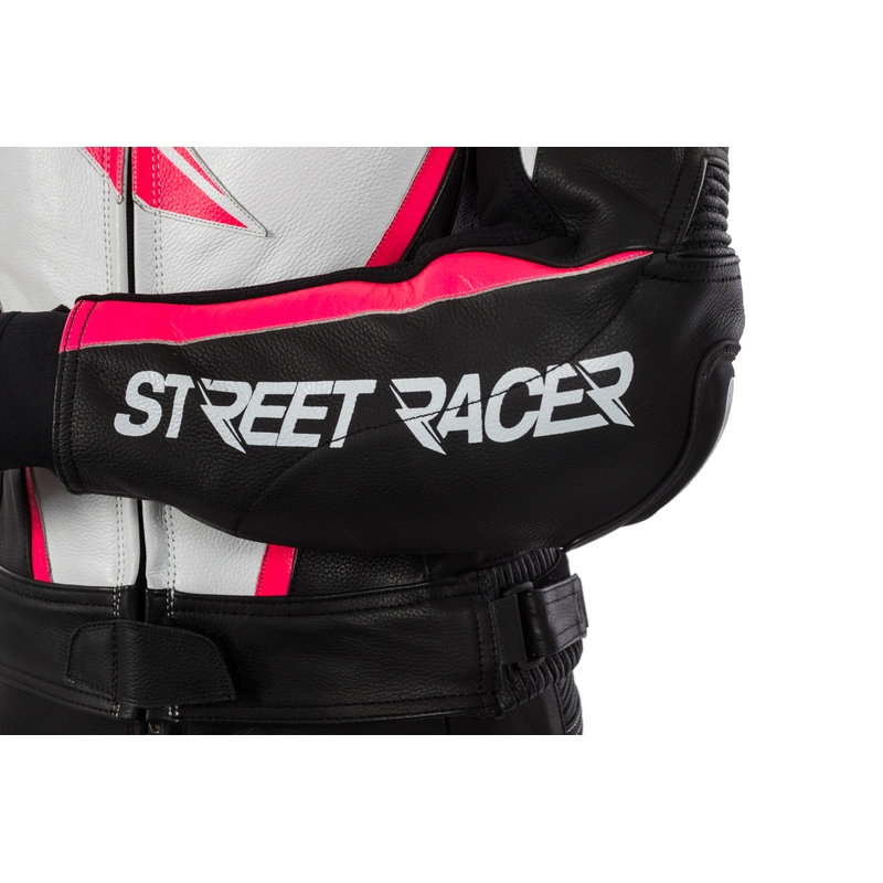 Women's Jacket Street Racer Kiara schwarz-weiß-fluo rosa Ausverkauf