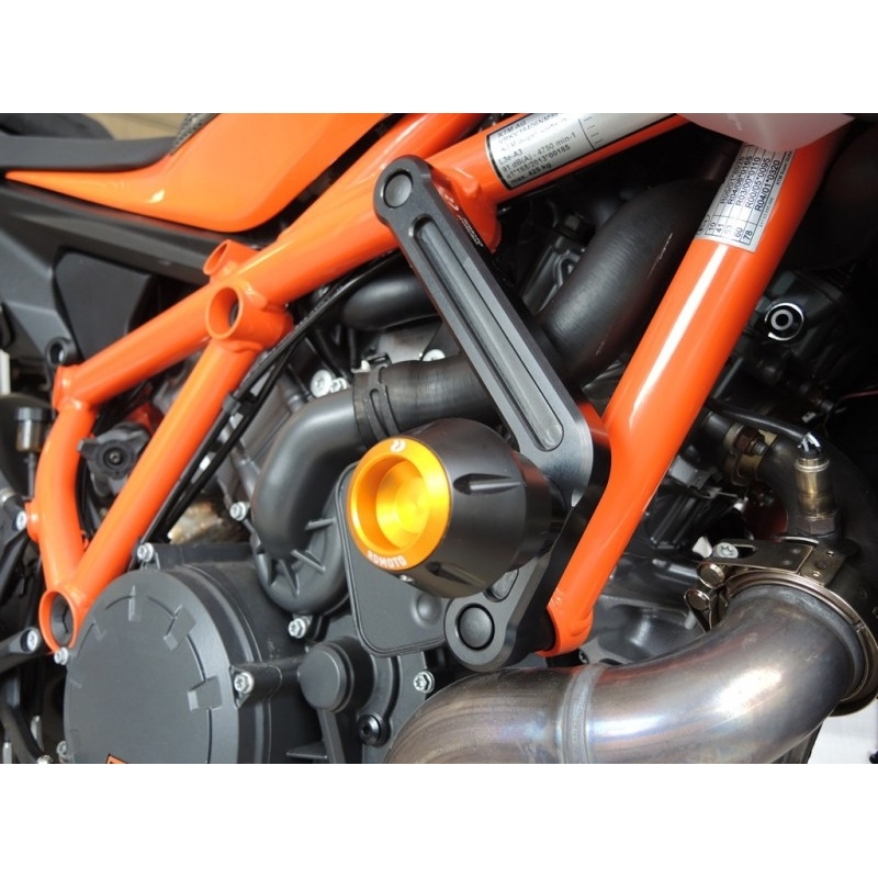 Crash protectors RDMOTO weiß with black caps