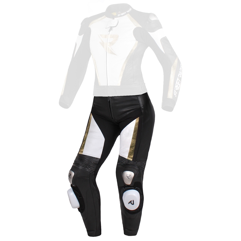Women's Street Racer Kiara schwarz-weiß-goldene Hose Ausverkauf