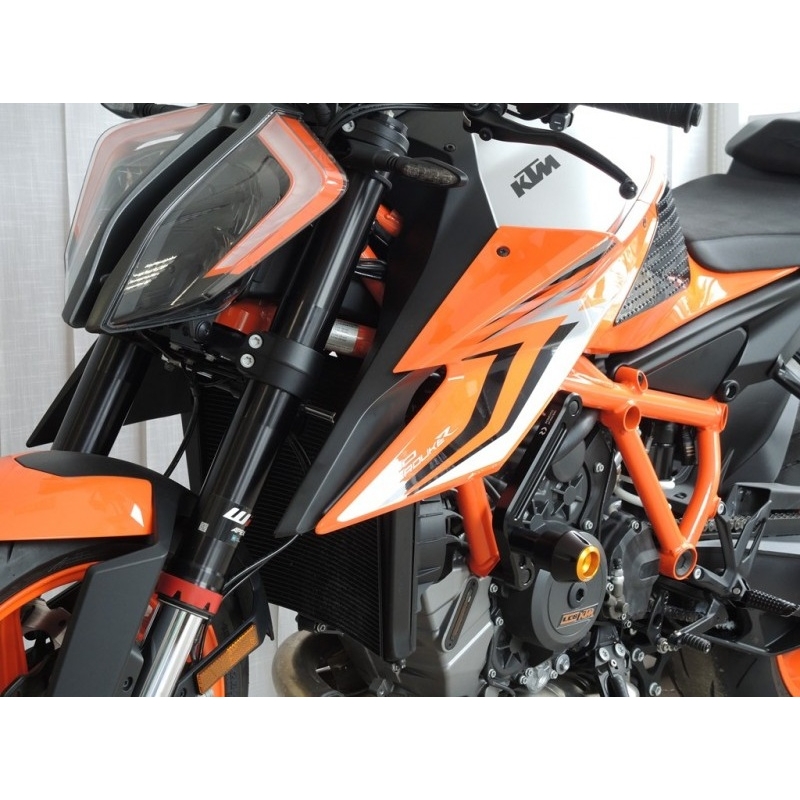 Crash protectors RDMOTO weiß with orange caps