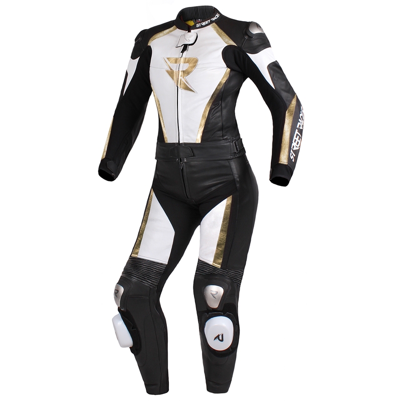 Women's Street Racer Kiara schwarz-weiß-goldene Hose Ausverkauf