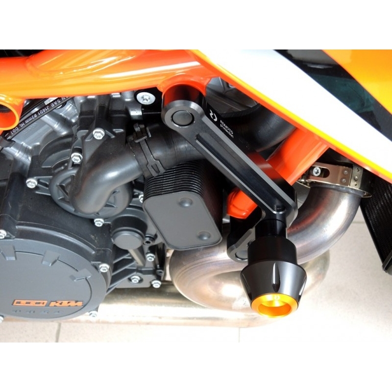 Crash protectors RDMOTO weiß with green caps