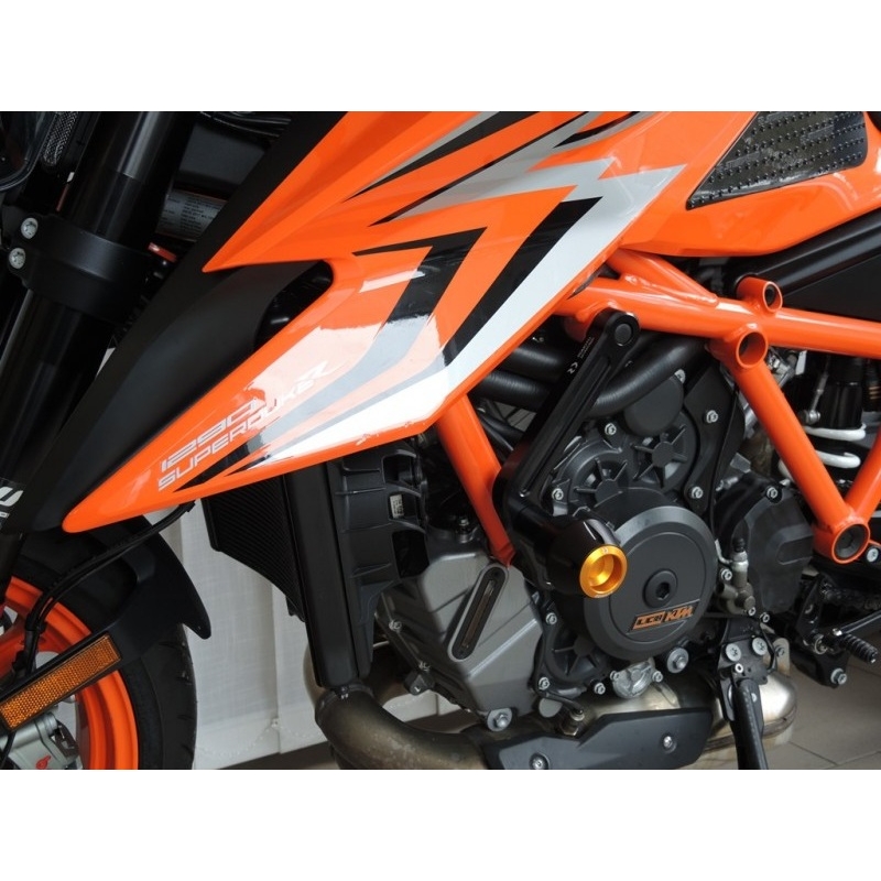 Crash protectors RDMOTO weiß with green caps