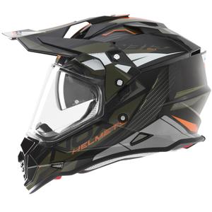 Enduro-Motorradhelm NOX N312 Track Khaki-Orange