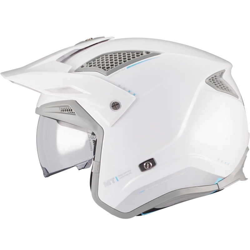 Offener Trial-Motorradhelm MT District SV S Soul A2 weißgrau