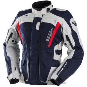 Frauen Furygan Apalaches Rot, Weiß und Blau Motorrad Jacke