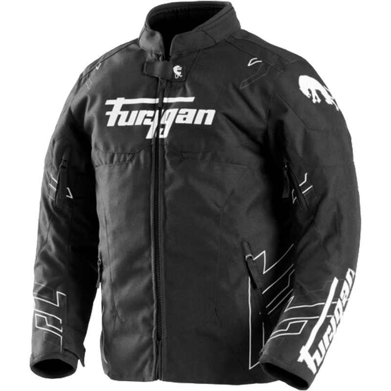 Furygan Neon Kid Kinder Motorradjacke schwarz-weiß