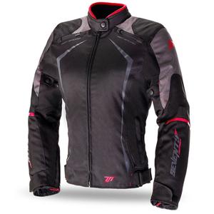 Damen Motorradjacke SEVENTY DEGREES SD-JR49 schwarz-rot