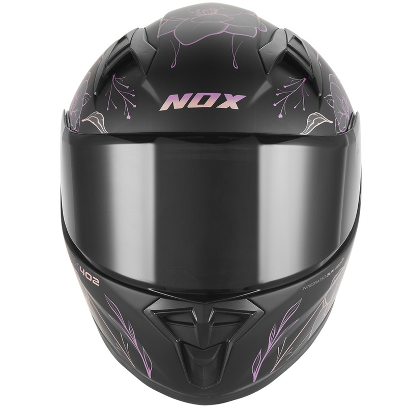 Kinder-Integralhelm NOX N731 Spring, matt schwarz-rosa