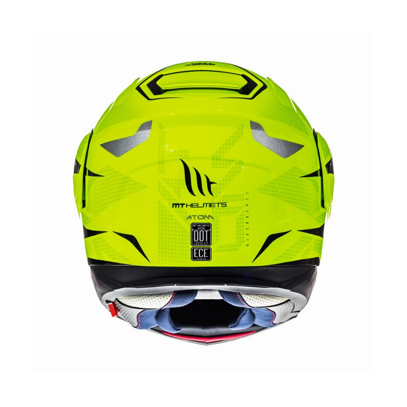 Klappbarer Motorradhelm MT Atom Divergence, fluoreszierend gelb, im Angebot - II. Qualität