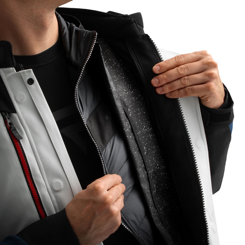 Motorradjacke Rebelhorn Hardy 3.0 blau-grau-rot - II. Qualität