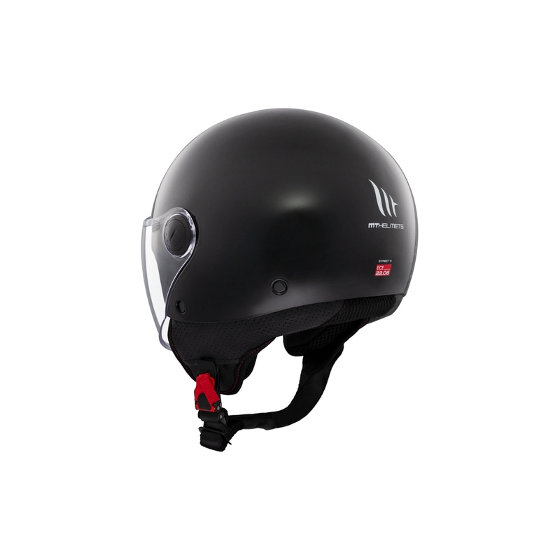 Offener Motorradhelm MT Street S, glänzend schwarz - II. Qualität