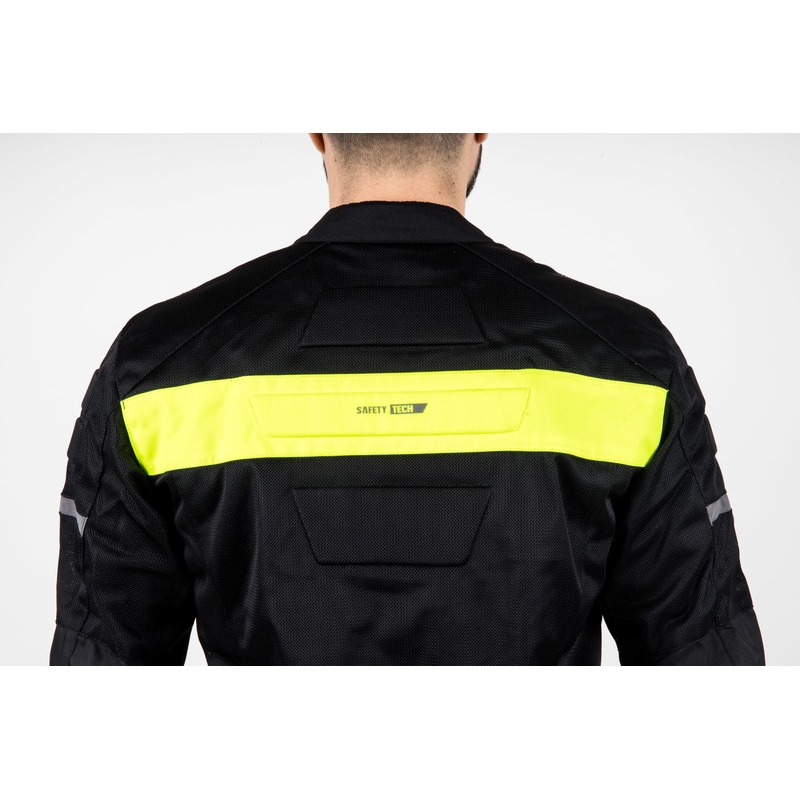 Ozone Dart Motorradjacke schwarz-fluoreszierend gelb - 2. Wahl - II. Qualität
