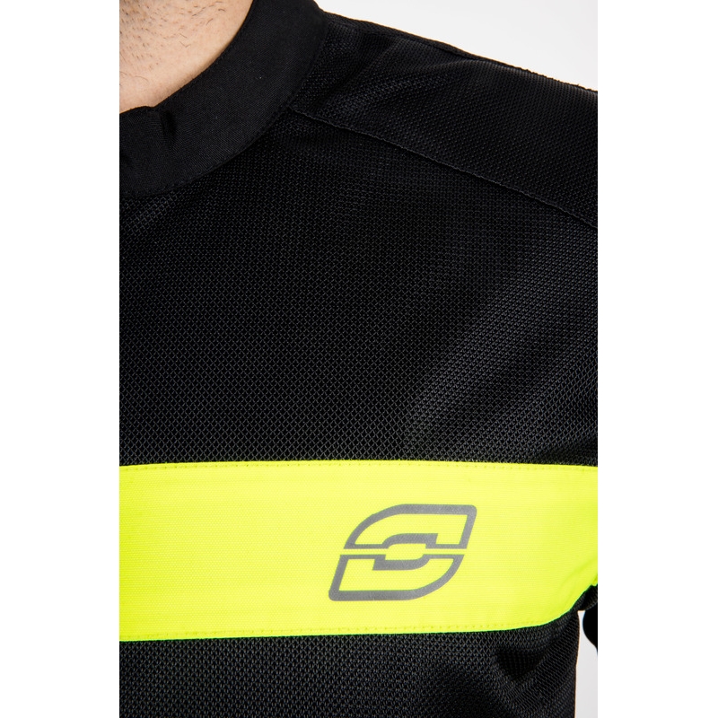 Ozone Dart Motorradjacke schwarz-fluoreszierend gelb - 2. Wahl - II. Qualität